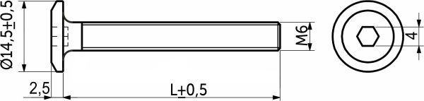 картинка Винт с плоской головкой М6*60 под шестигранник, полн. резьба, белый цинк (уп/1тыс.шт) AKS магазин SEFI являющийся официальным дистрибьютором в России  картинка Винт с плоской головкой М6*60 под шестигранник, полн. резьба, белый цинк (уп/1тыс.шт) AKS от магазина SEFI