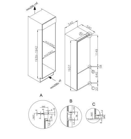 картинка Отдельностоящий холодильник LEX LBI 193.1D от магазина SEFI