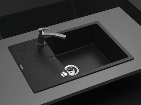 картинка Кухонная мойка SCHOCK OPTIMA 60D MAX CRISTALITE неро от магазина SEFI