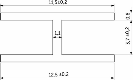 картинка Профиль ПВХ Н-4 белый соединительный РФ (1шт=2м.п) от магазина SEFI