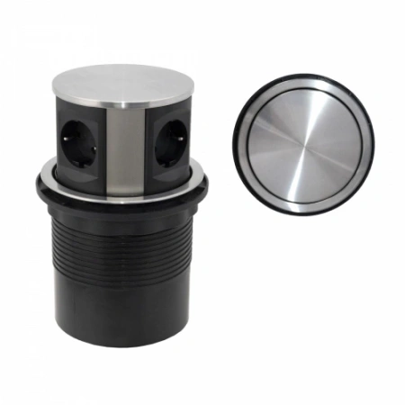 картинка Выдвижной удлинитель Tor, 120 мм 4 розетки, сталь, AKS от магазина SEFI