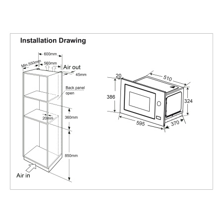 картинка Встраиваемая микроволновая печь HAIER HMX-BPG259B от магазина SEFI