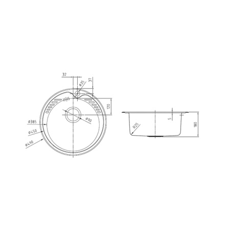 картинка Мойка IDDIS Suno S нержавеющая сталь, шелк, D490, SUN49S0i77 от магазина SEFI