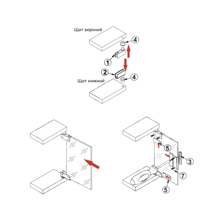 картинка Петля д/стекла штыревая ZS90 хром LEBA от магазина SEFI