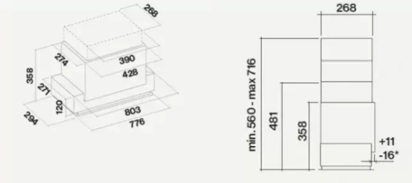 картинка Встраиваемая вытяжка FALMEC E.ION GRUPPO INCASSO 70 (450) от магазина SEFI