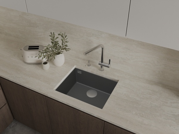 картинка Мойка Rivelato STRIA 5649 1-чаш 560*435 Бетон 801 от магазина SEFI