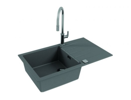 картинка Мойка ALVEUS GRANITAL CADIT 40 CONCRETE - G81 860 X 500 1X в комплекте с сифоном 1132823, от магазина SEFI