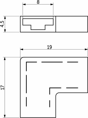 картинка Соединитель электрический для светодиодных лент шириной 8mm, угловой, AKS от магазина SEFI