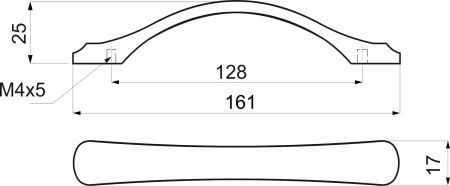 картинка Ручка меб. скоба мет. NEO 128 черный матовый AKS от магазина SEFI