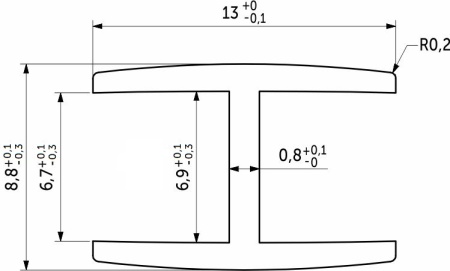 картинка Планка соединительная 6 матовая (L=3.05) AKS от магазина SEFI