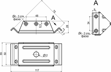 картинка Стяжка для столов ВN белый цинк REJS от магазина SEFI