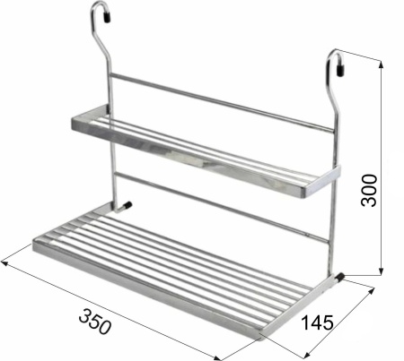 картинка Корзина на трубу d16 для приправ CWJ203С хром AKS от магазина SEFI