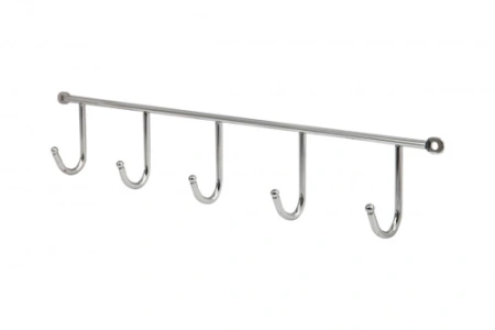 картинка Вешалка настенная на 5 крючков 400*60*40, хром AKS от магазина SEFI