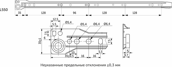 картинка Направляющая роликовая L-250 0,9мм AKS коричневая от магазина SEFI