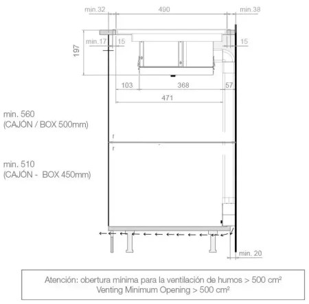 картинка Варочная панель с встроенной вытяжкой Pando E-390/78 V.1130 ECO PLUS от магазина SEFI