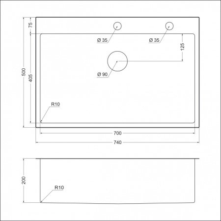 картинка Мойка EMAR 125A, покрытие PVD, цвет Золото - с дозатором в комплекте от магазина SEFI