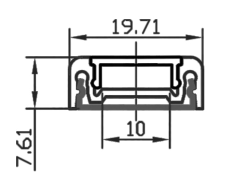 картинка Рассеиватель для профиля DLIGHT FLAT, длина - 3000 мм, цвет - белый матовый от магазина SEFI