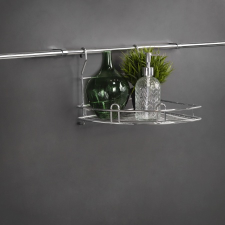 картинка Корзина на трубу d16 угловая одинарная большая CWJ201 хром AKS от магазина SEFI