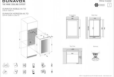 картинка Встраиваемый винный шкаф Dunavox DVH-44.120DB.TO от магазина SEFI