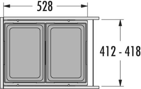 картинка Наполнение нижнего шкафа С креплением фасада EURO-CARGO 45 от магазина SEFI