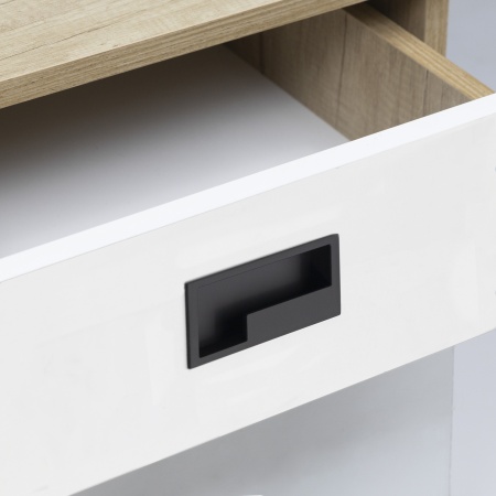 картинка Ручка меб. врезная мет. NOVA 128 черный матовый правая часть AKS от магазина SEFI