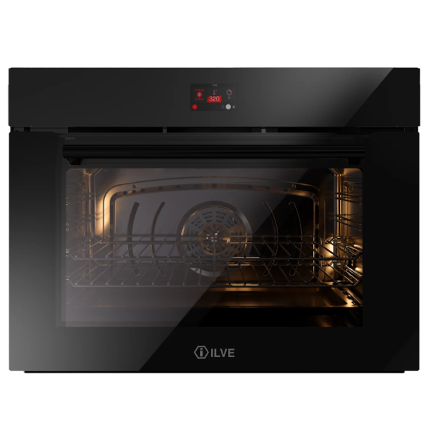 картинка Духовой шкаф ILVE OV80GT31/BK глянцевый черный (фурн. матовый черный) от магазина SEFI