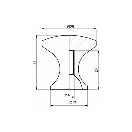 картинка Ручка меб. кнопка мет. ONLY хром, AKS от магазина SEFI