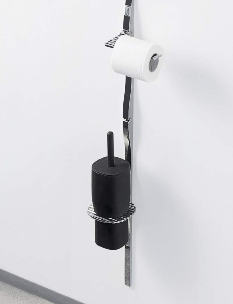 картинка Интерьерные стеллажные Система SKYLINE Ёршик для унитаза навесной, хром/черный магазин SEFI являющийся официальным дистрибьютором в России  картинка Интерьерные стеллажные Система SKYLINE Ёршик для унитаза навесной, хром/черный от магазина SEFI