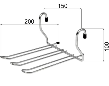 картинка Корзина на трубу d16 для бокалов малая ВJ103 хром AKS от магазина SEFI