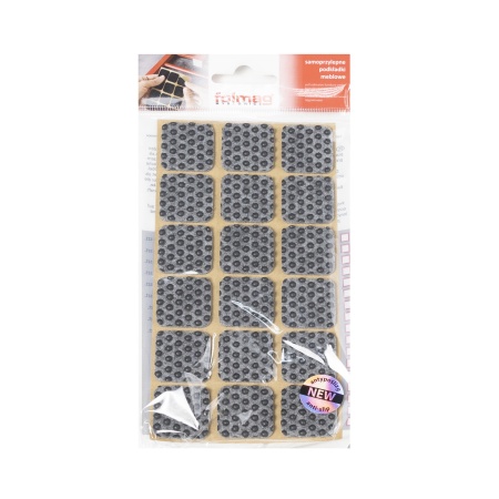 картинка Подкладка самоприлипающая фетровая прорезиненная 25 х 25мм (1упак.=18шт), серая, Folmag от магазина SEFI