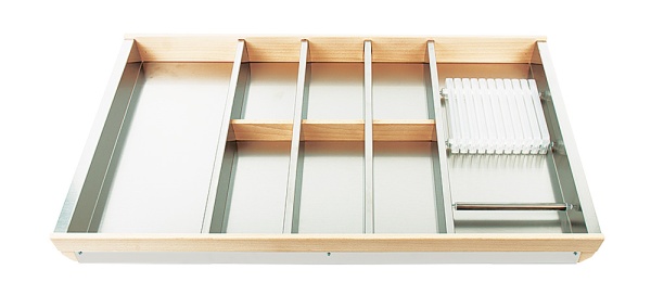 картинка Лоток для столовых приборов Cassetto Portaposate+Portacotelli 90 B50 Legrabox нерж.сталь+бук от магазина SEFI