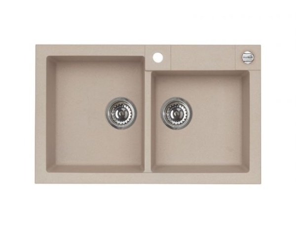 картинка Мойка ALVEUS ROCK 90 GRANITAL CARBON-G91  780x480x180;2x с сифоном 1105299, от магазина SEFI