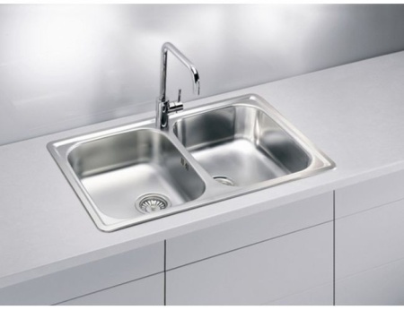 картинка Мойка LINE 90 NAT-90 790X500 2X в компл. с сифоном 1130555, от магазина SEFI