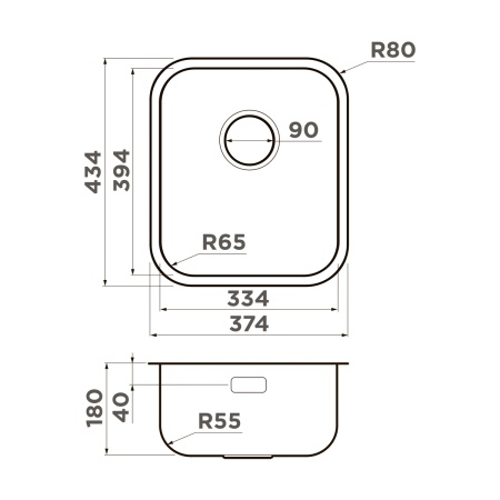 картинка Мойка Omoikiri Omi 38-U/I-IN нерж. сталь/нержавеющая сталь от магазина SEFI
