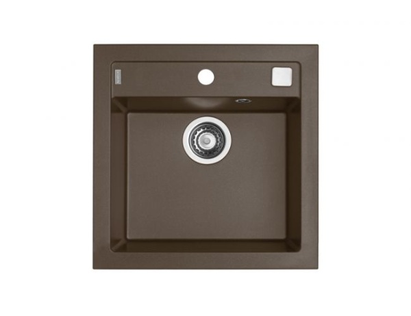 картинка Мойка ALVEUS FORMIC 20 GRANITAL+ CHOCOLATE-G03M 520x510x200;1x с сифоном 1127749, от магазина SEFI