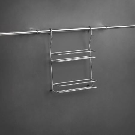 картинка Корзина на трубу d16 двойная малая CWJ116B хром AKS от магазина SEFI