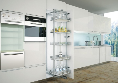 картинка Выдвижная колонка Magazzino 5 корз., дно из МДФ, в шкаф шириной 400мм , infinity line от магазина SEFI