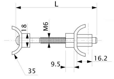 картинка Стяжка для столешниц L-100 (уп/2шт) AKS от магазина SEFI