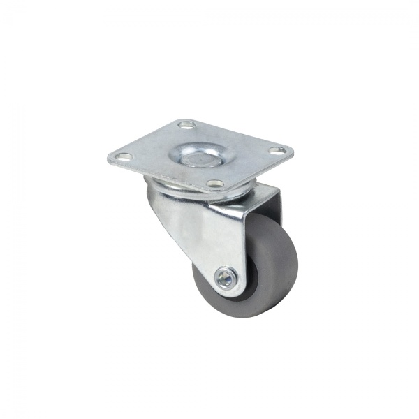 картинка Колесо меб. d30 h46 с площадкой с рез.ободом, серый AKS от магазина SEFI