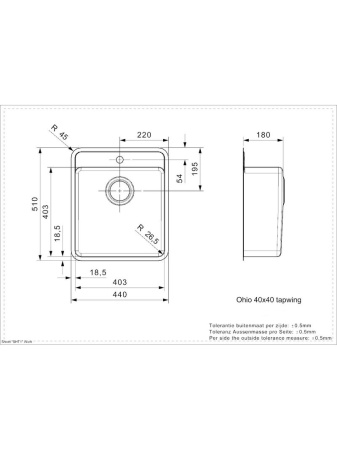 картинка Мойка Reginox Ohio 40x40 Tapwing Regi Color от магазина SEFI