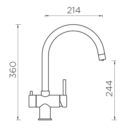 картинка Смеситель Schock Ares Cristalite сталь/саббиа от магазина SEFI