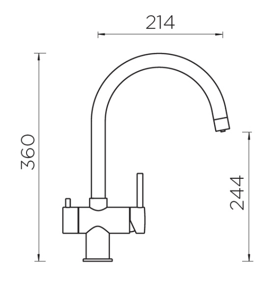 картинка Смеситель Schock Ares Cristalite сталь/эверест от магазина SEFI
