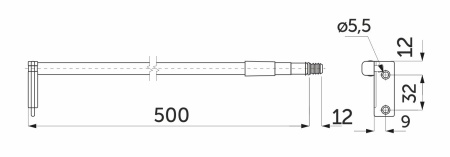 картинка Релинг Металбокс AKS L-500 белый от магазина SEFI