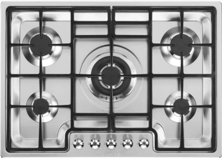 картинка Газовая варочная панель Smeg PGF75-4 магазин SEFI являющийся официальным дистрибьютором в России  картинка Газовая варочная панель Smeg PGF75-4 от магазина SEFI