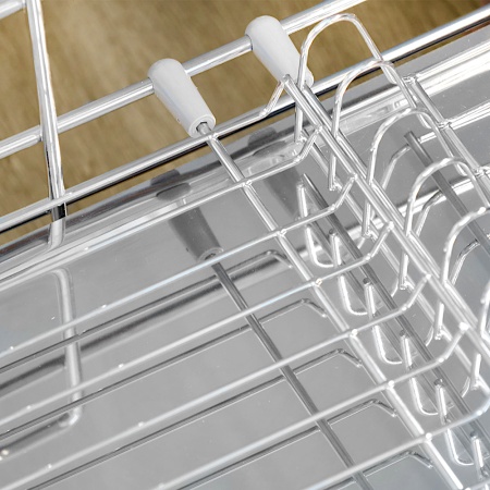 картинка Выдвижная сушка для посуды QUADRO, на фасад 600 мм, цвет - хром от магазина SEFI