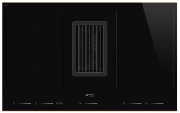 картинка Индукционная варочная панель с вытяжкой Smeg HOBD682R1 магазин SEFI являющийся официальным дистрибьютором в России  картинка Индукционная варочная панель с вытяжкой Smeg HOBD682R1 от магазина SEFI