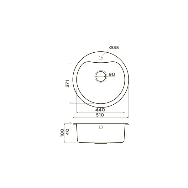картинка Omoikiri Saroma 51-IN нерж. сталь/нержавеющая сталь от магазина SEFI
