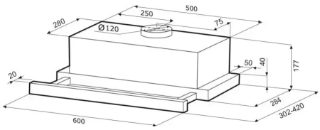 картинка Встраиваемая вытяжка KRONA KERRY 600 WHITE PB от магазина SEFI