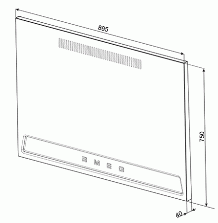 картинка Стеновая панель Smeg KIT1TR9N от магазина SEFI