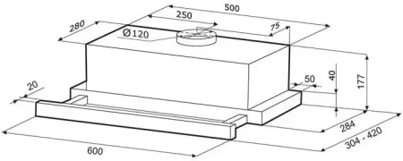 картинка Вытяжка Krona KAMILLA 600 EVO 1IX от магазина SEFI